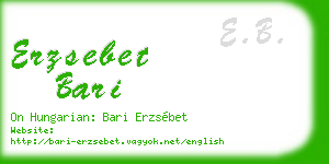 erzsebet bari business card