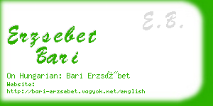 erzsebet bari business card